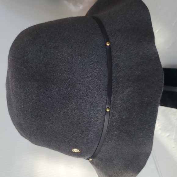 Helen Kaminski Hat One Size Gray Rabbit Fur Felt Leather Trim Hat Adjustable main image 5